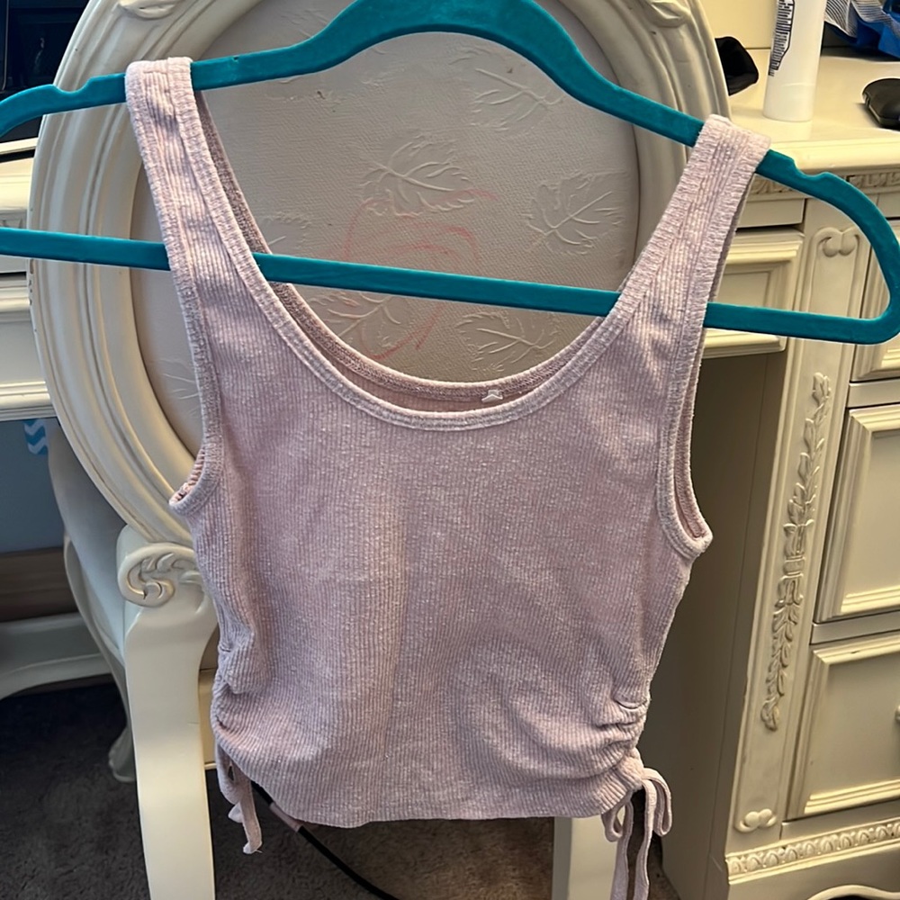 Light pink crooked tank top
